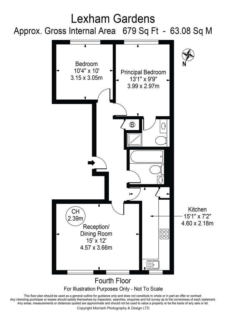 2 bedroom flat to rent - floorplan