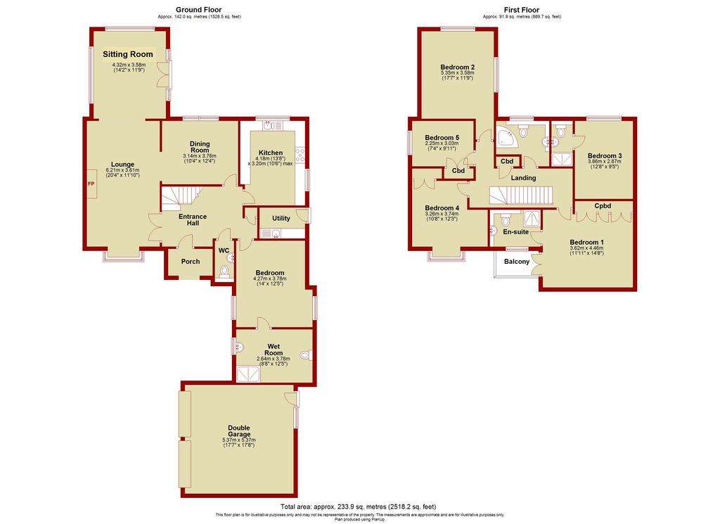 6 bedroom detached house for sale - floorplan