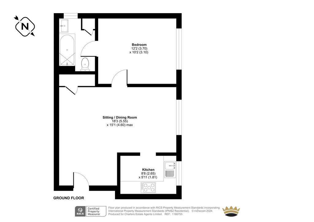 1 bedroom flat for sale - floorplan