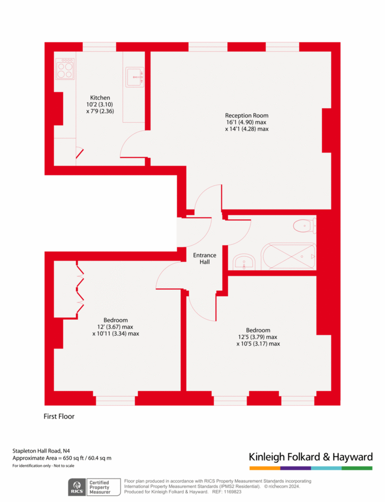 2 bedroom flat for sale - floorplan