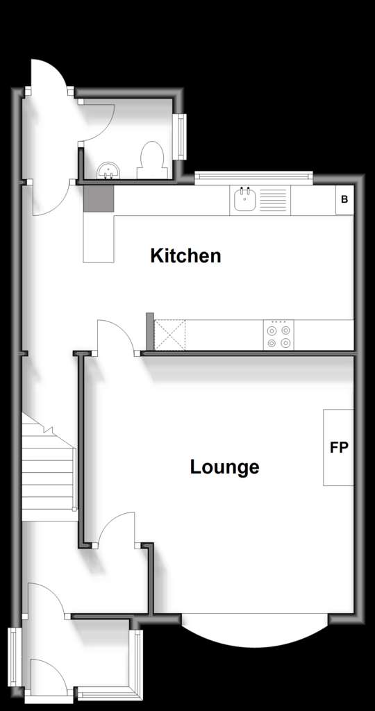 2 bedroom end of terrace house for sale - floorplan