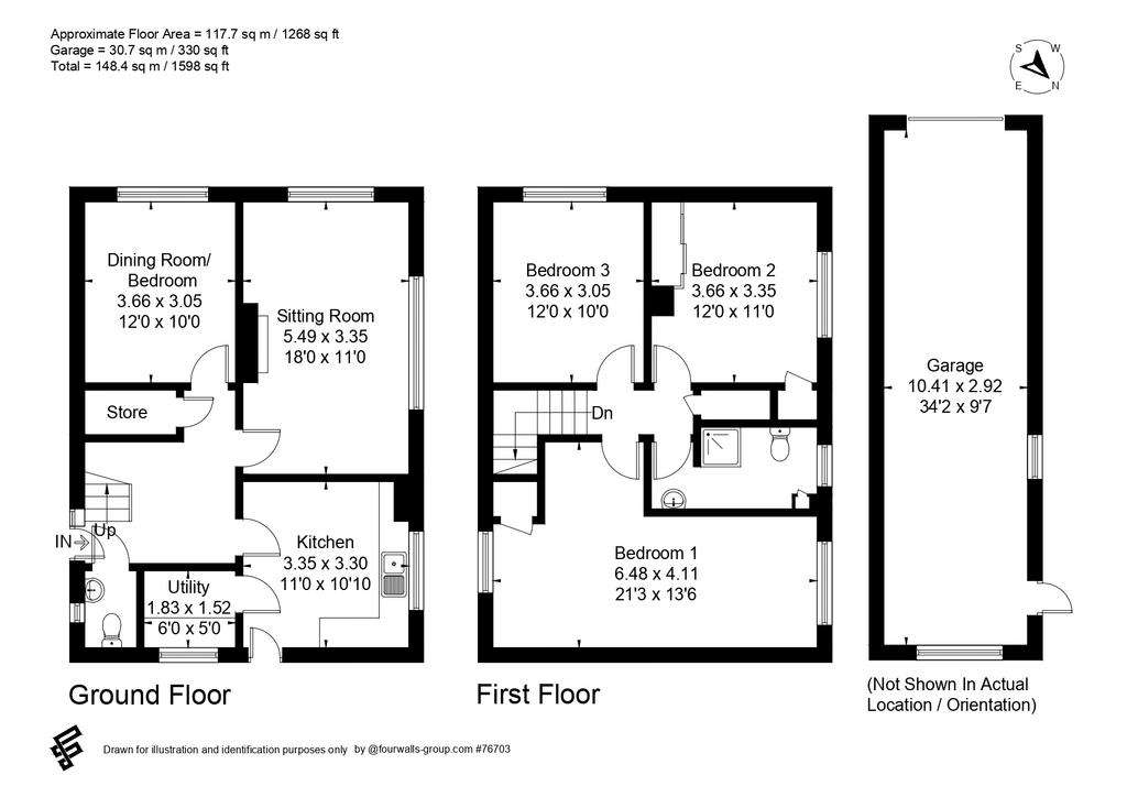 3 bedroom detached house for sale - floorplan