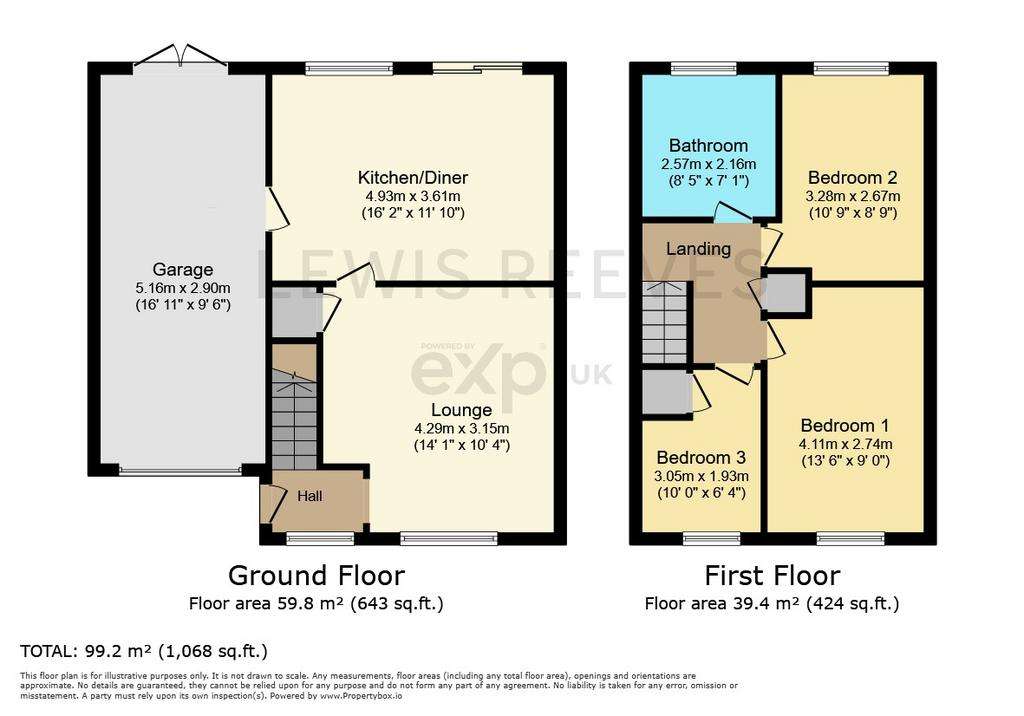 3 bedroom semi-detached house for sale - floorplan