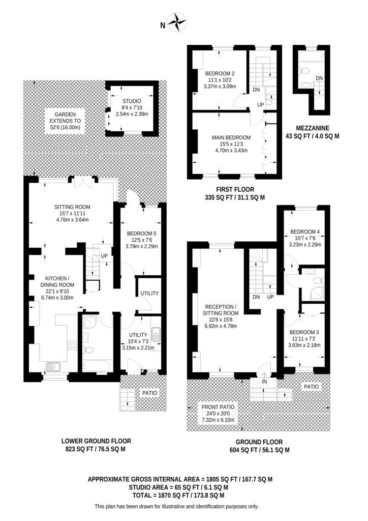 5 bedroom house to rent - floorplan