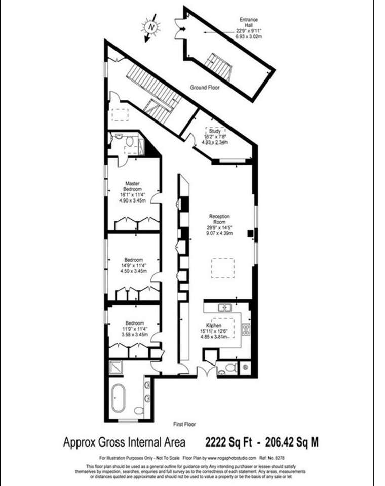 4 bedroom flat to rent - floorplan