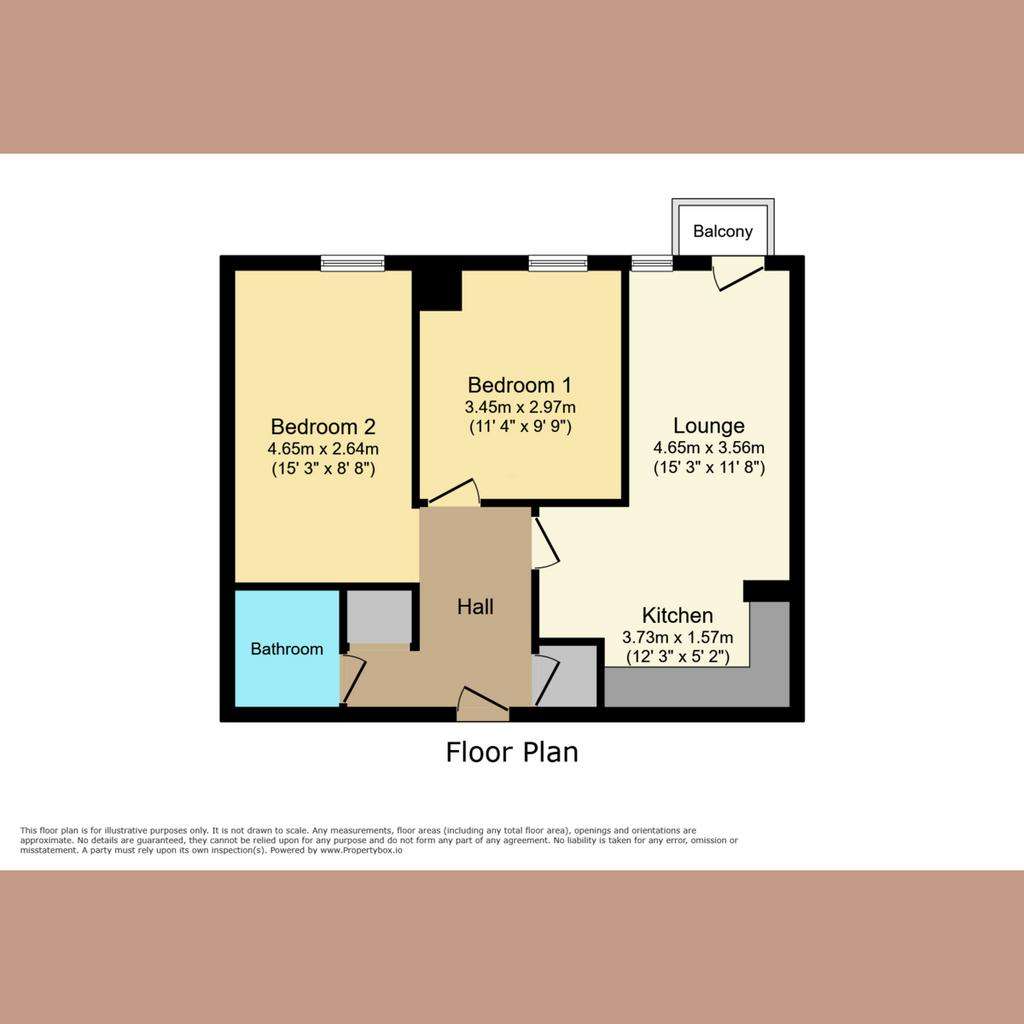 2 bedroom flat to rent - floorplan