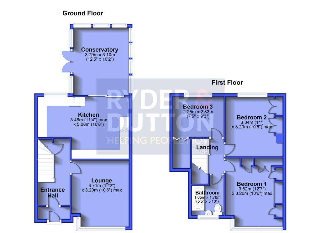 3 bedroom town house for sale - floorplan