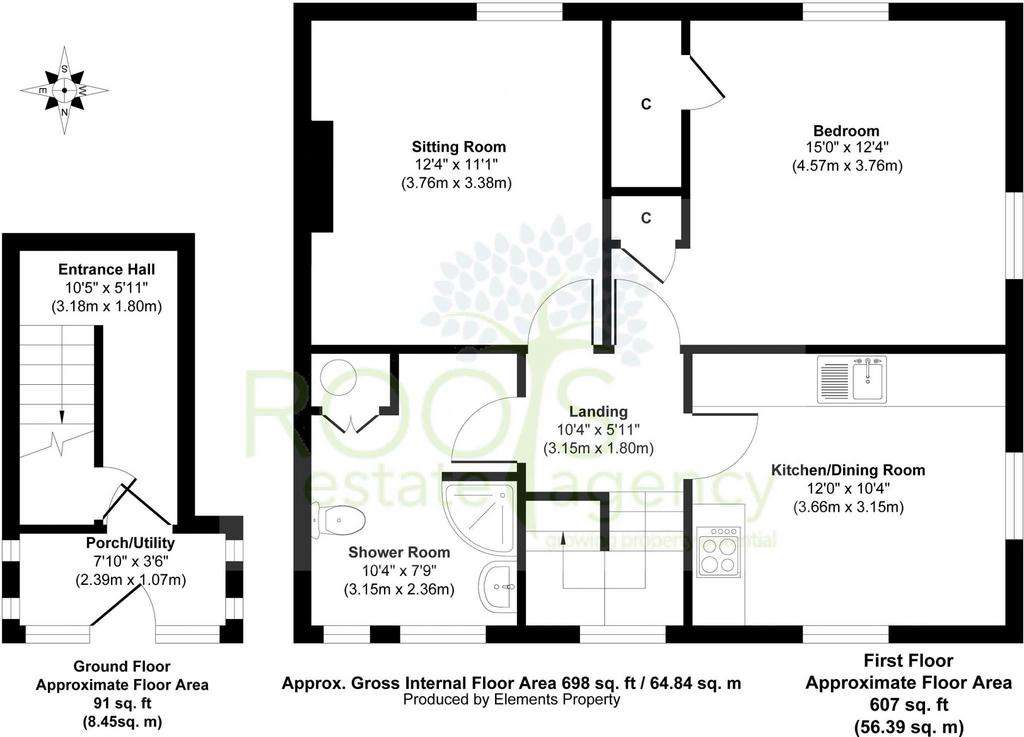 1 bedroom maisonette for sale - floorplan