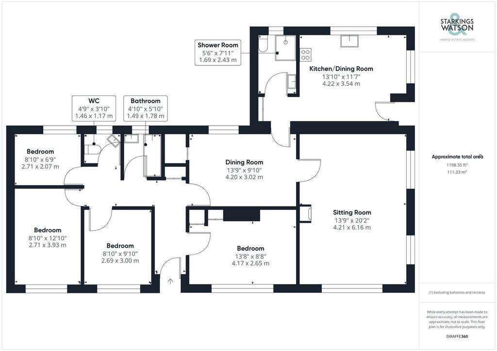 4 bedroom detached bungalow for sale - floorplan