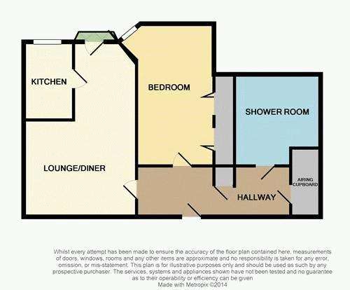 1 bedroom retirement property for sale - floorplan