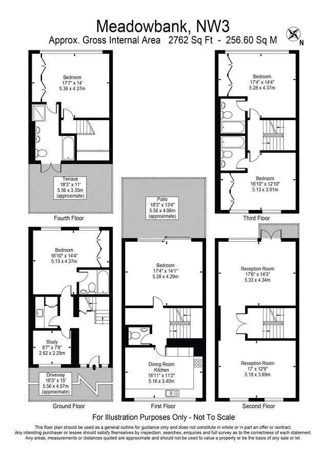 5 bedroom house to rent - floorplan