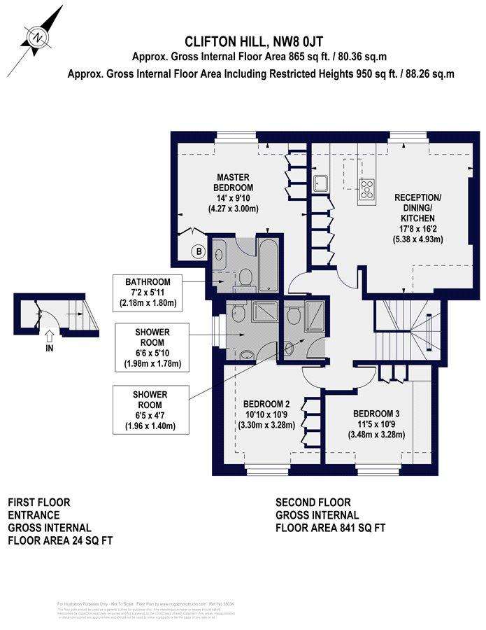 3 bedroom flat to rent - floorplan