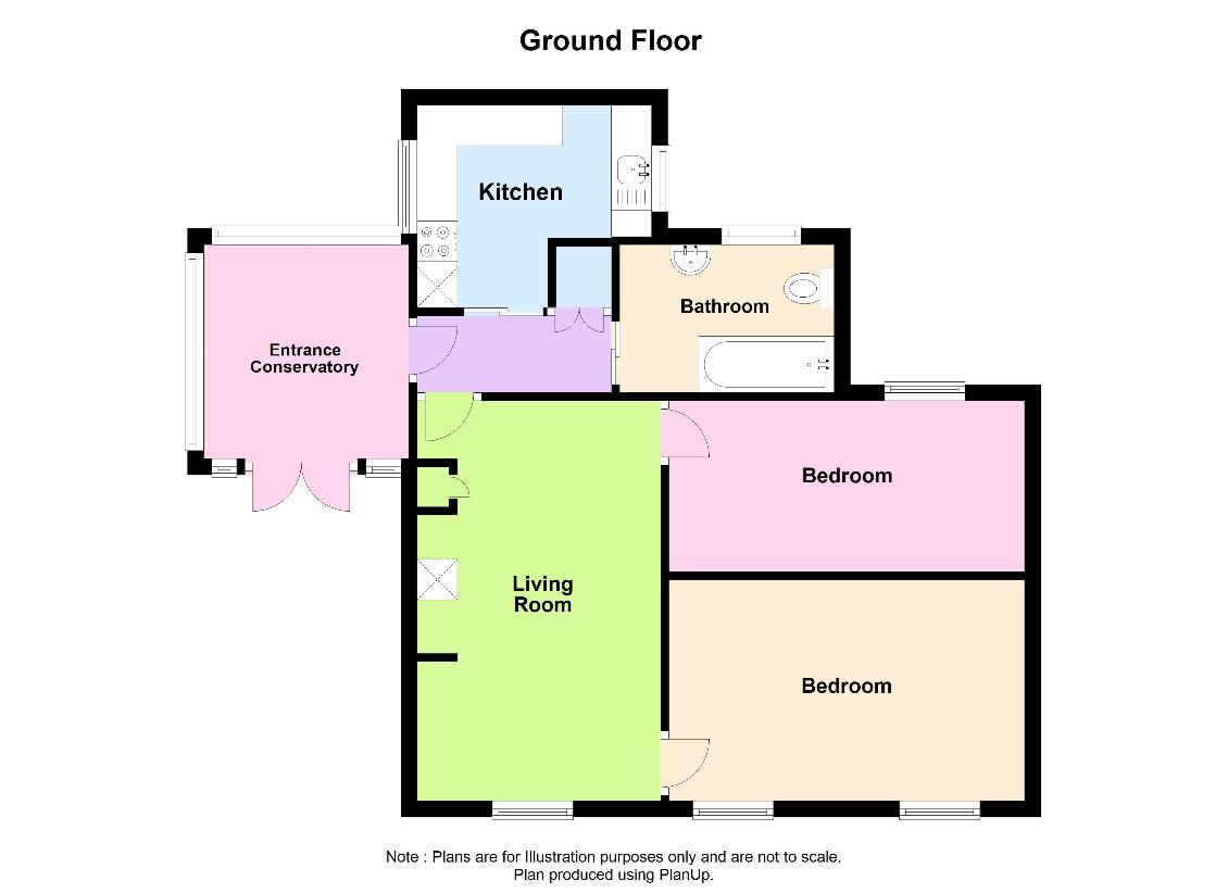 2 bedroom bungalow for sale - floorplan