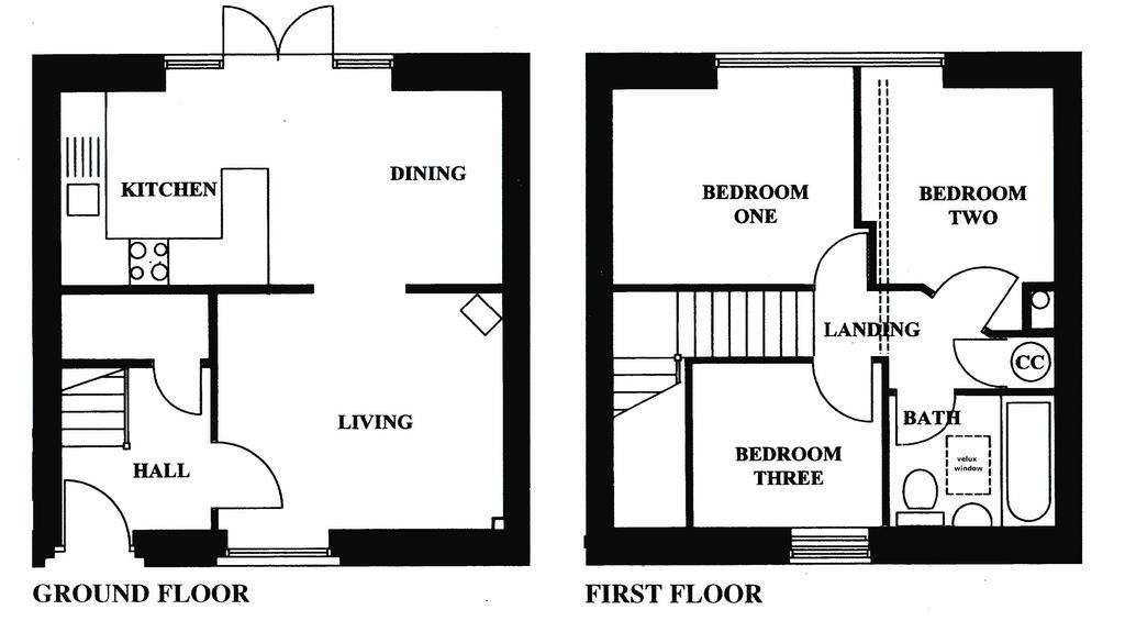 3 bedroom barn to rent - floorplan