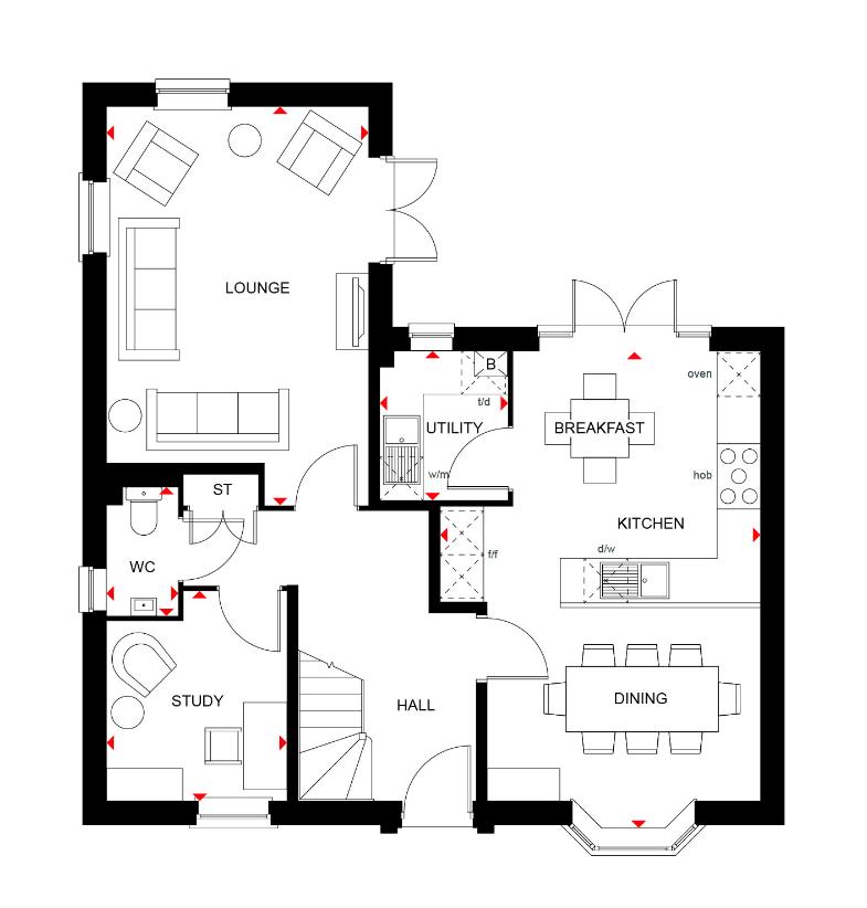 4 bedroom detached house for sale - floorplan