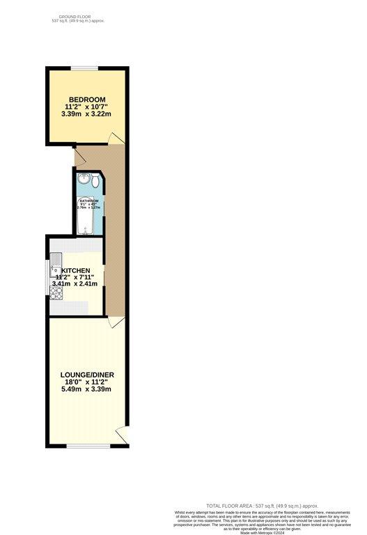 1 bedroom flat for sale - floorplan