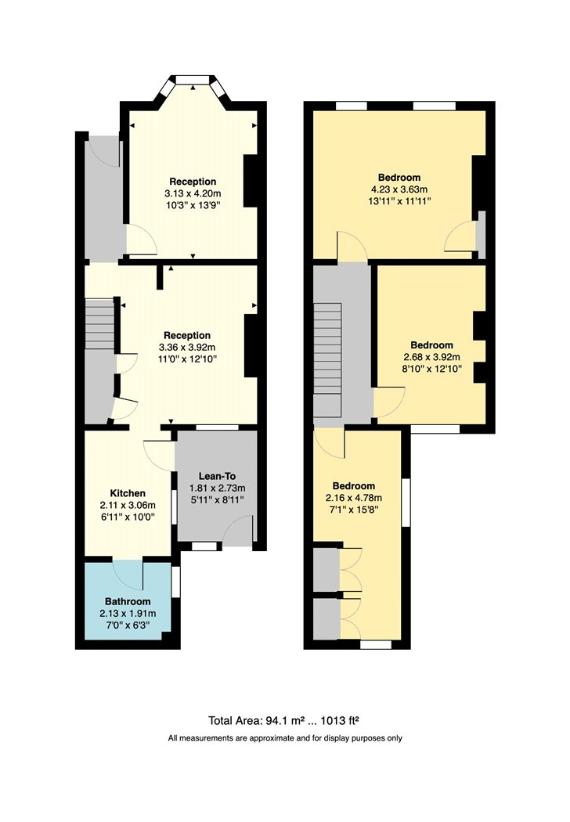 3 bedroom property for sale - floorplan