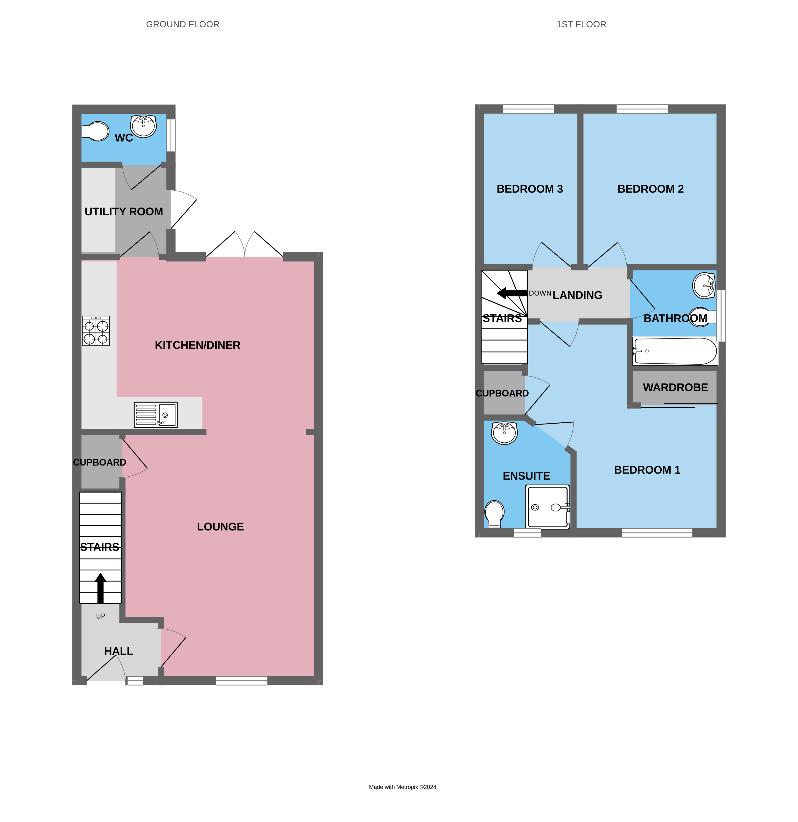 3 bedroom property for sale - floorplan