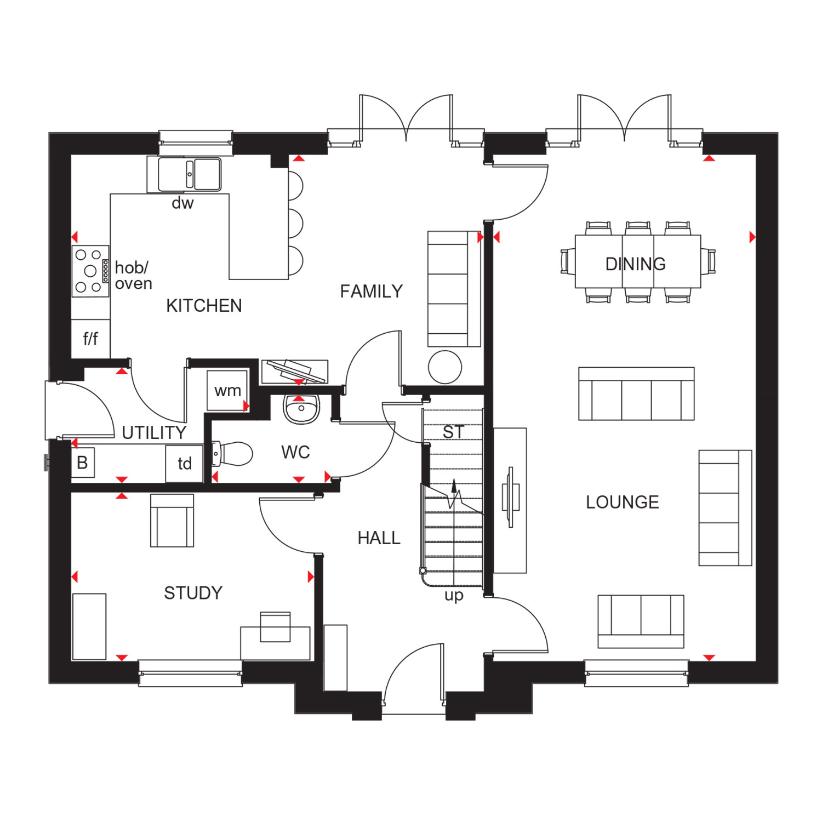 4 bedroom detached house for sale - floorplan