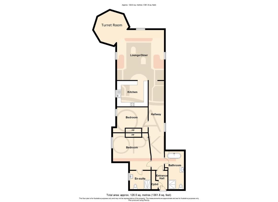 2 bedroom flat for sale - floorplan