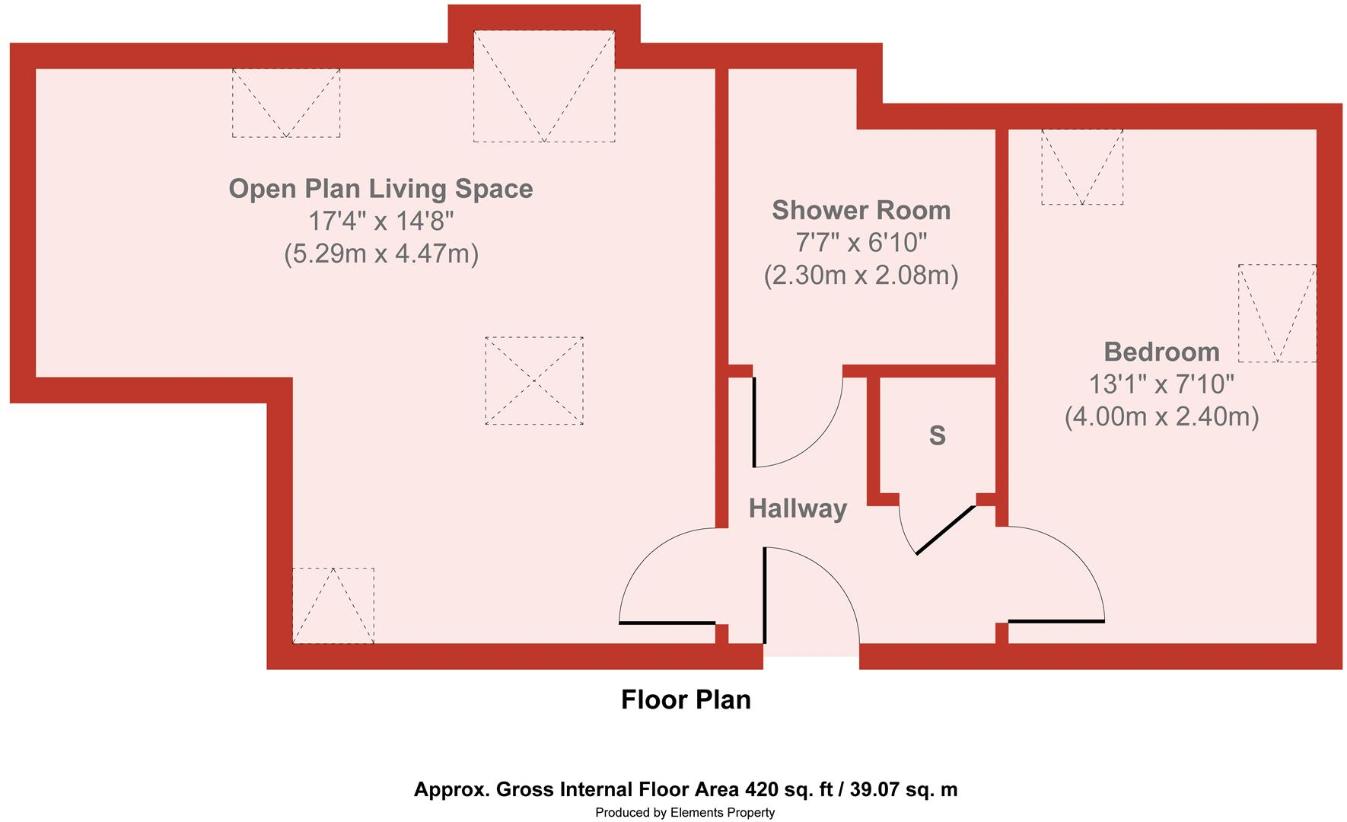 1 bedroom flat for sale - floorplan