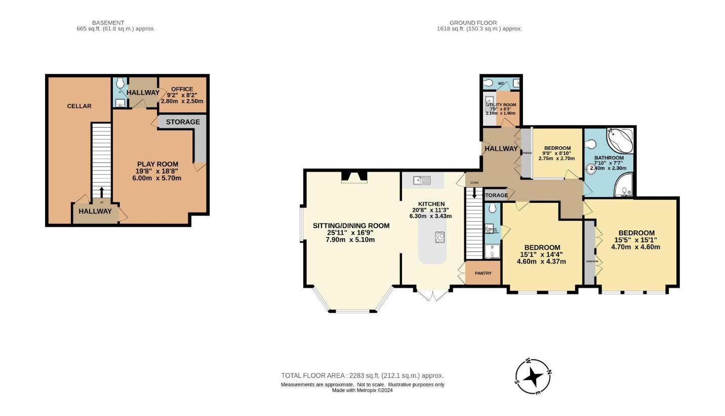 3 bedroom flat for sale - floorplan