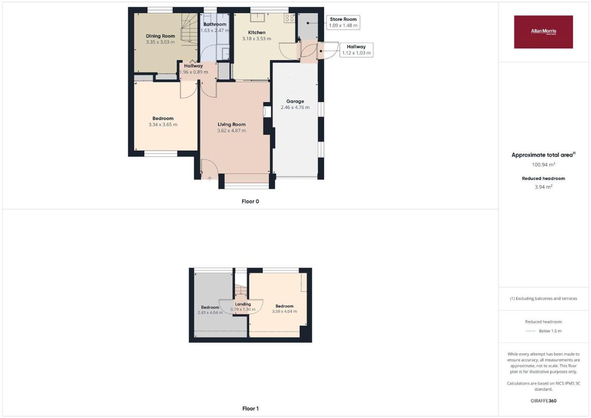 3 bedroom bungalow for sale - floorplan