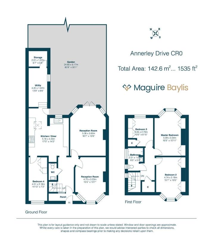 4 bedroom semi-detached house for sale - floorplan