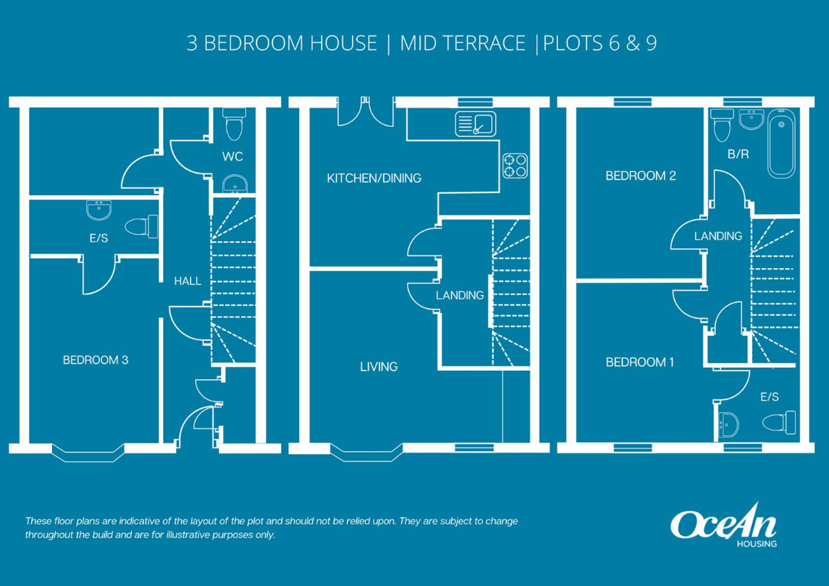 3 bedroom terraced house for sale - floorplan