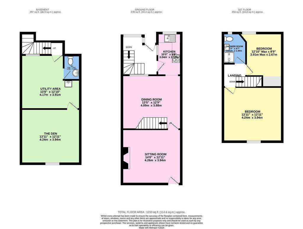 2 bedroom cottage for sale - floorplan