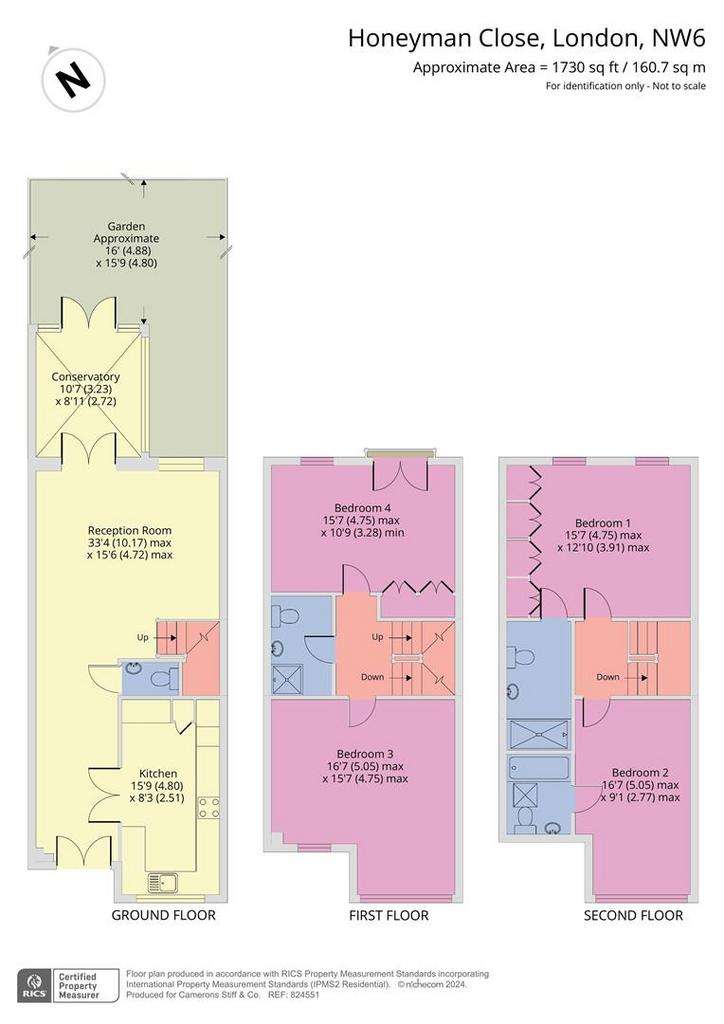 4 bedroom town house for sale - floorplan