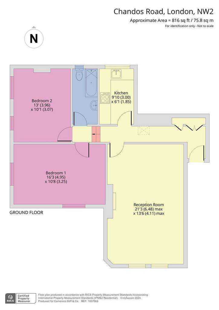 2 bedroom flat for sale - floorplan