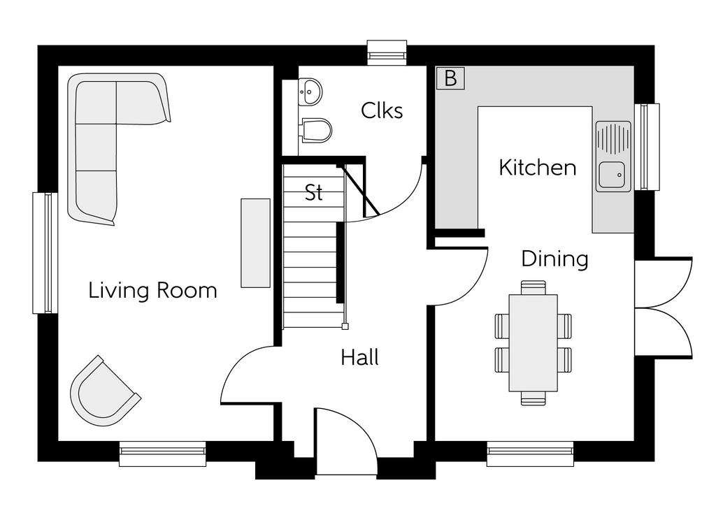 3 bedroom detached house for sale - floorplan