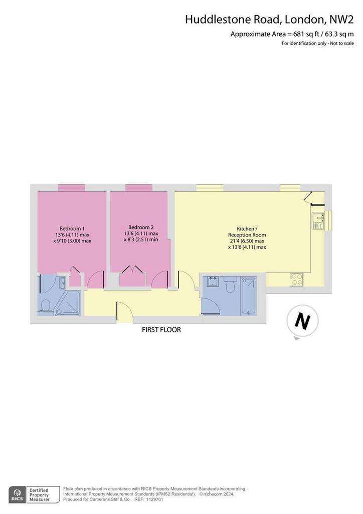 2 bedroom flat for sale - floorplan