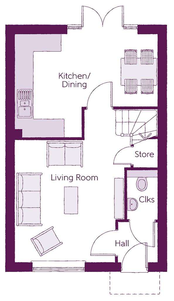 3 bedroom semi-detached house for sale - floorplan