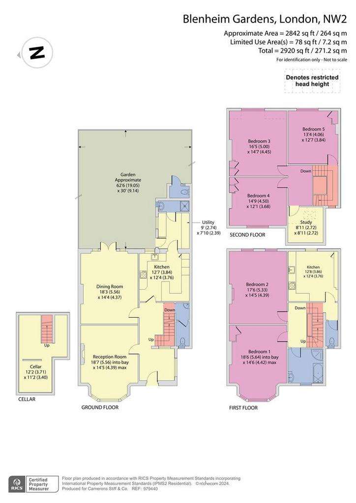 6 bedroom terraced house for sale - floorplan