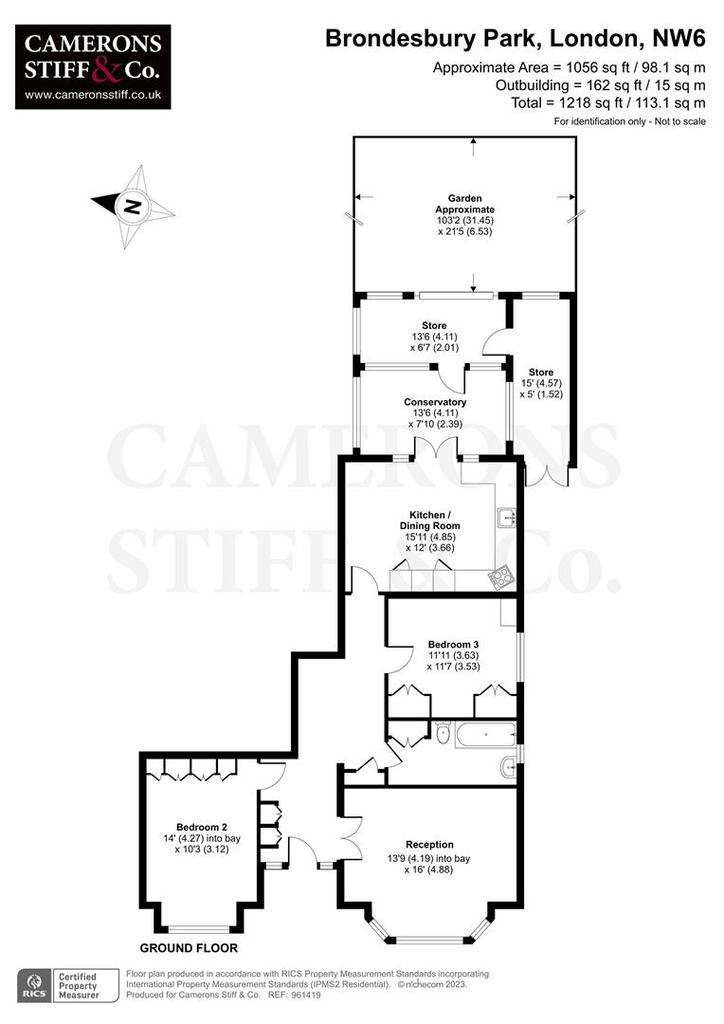 2 bedroom flat for sale - floorplan