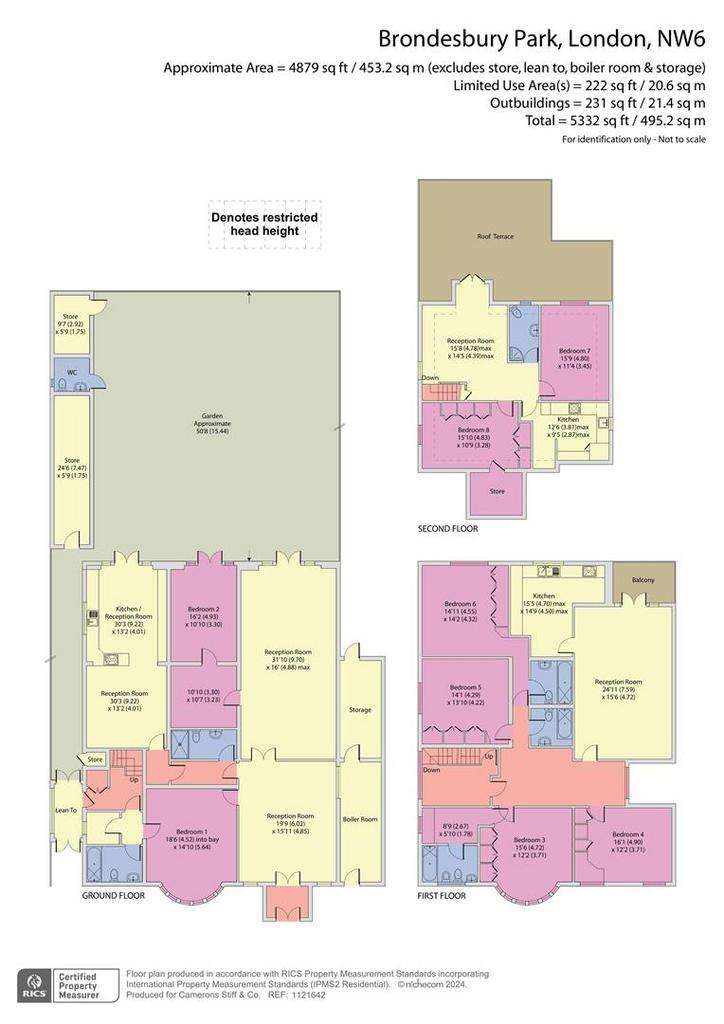 8 bedroom detached house for sale - floorplan