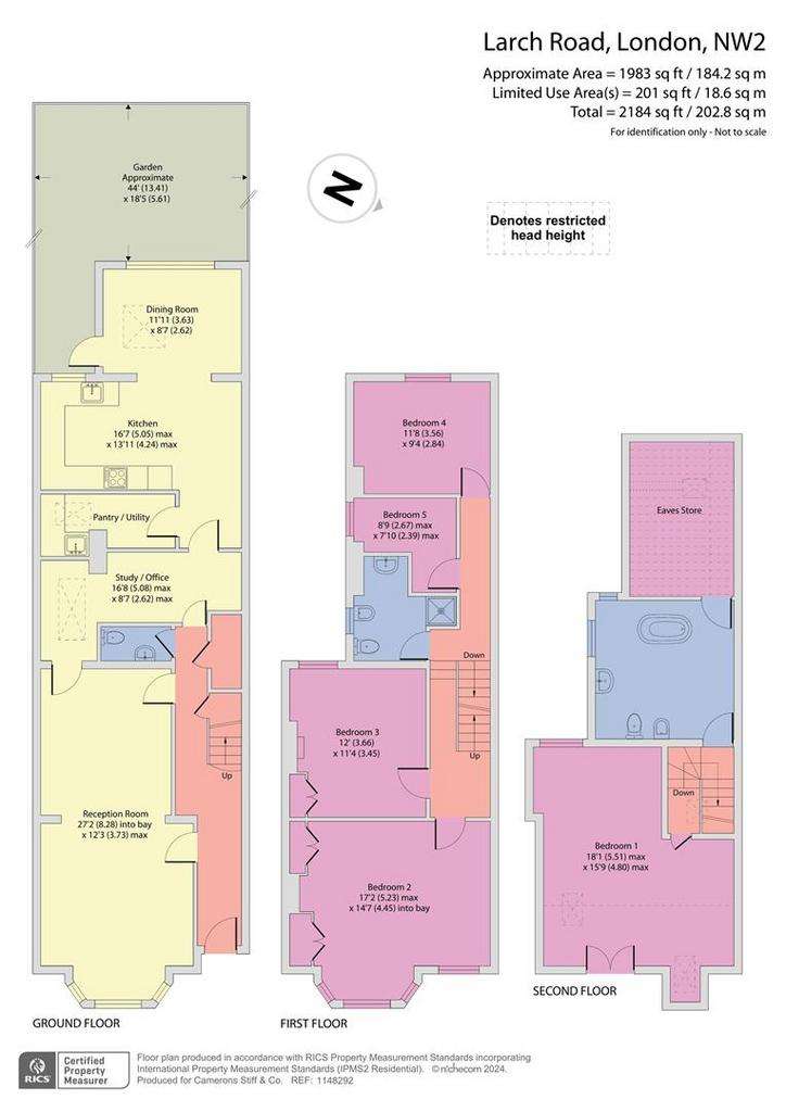 5 bedroom terraced house for sale - floorplan