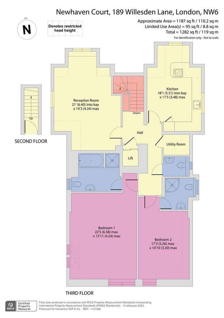 2 bedroom flat for sale - floorplan