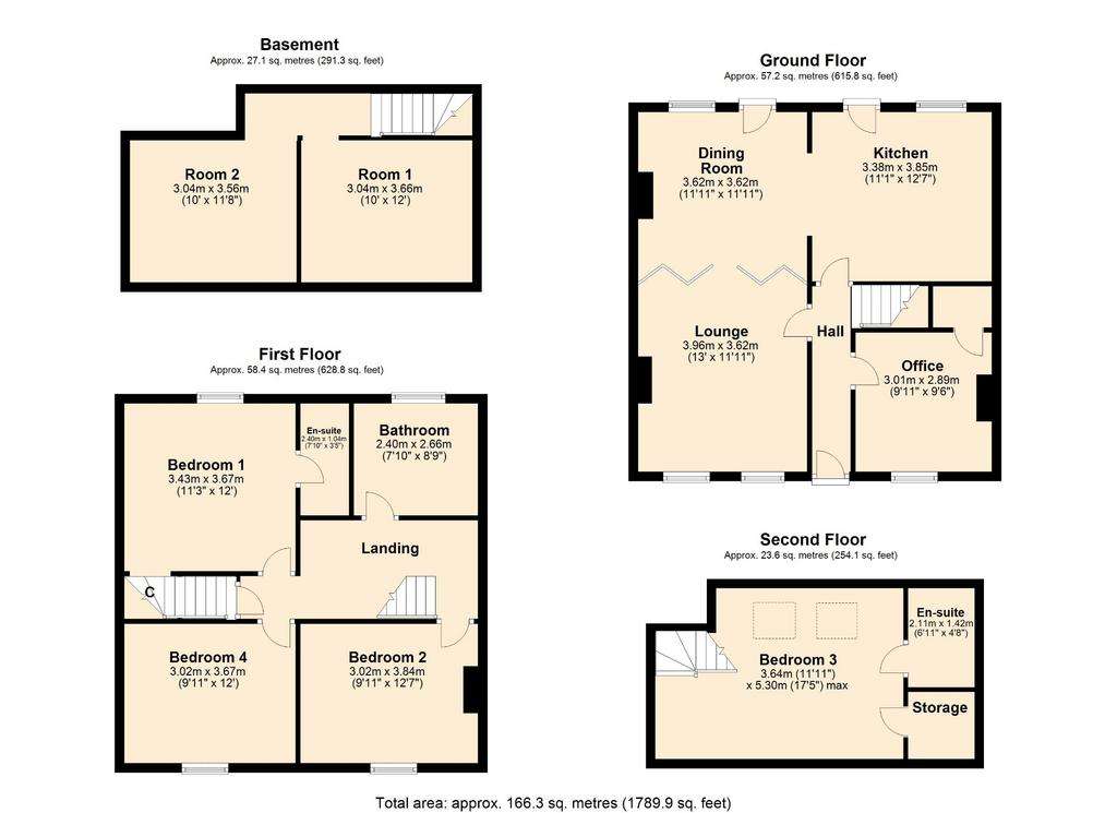 4 bedroom cottage for sale - floorplan