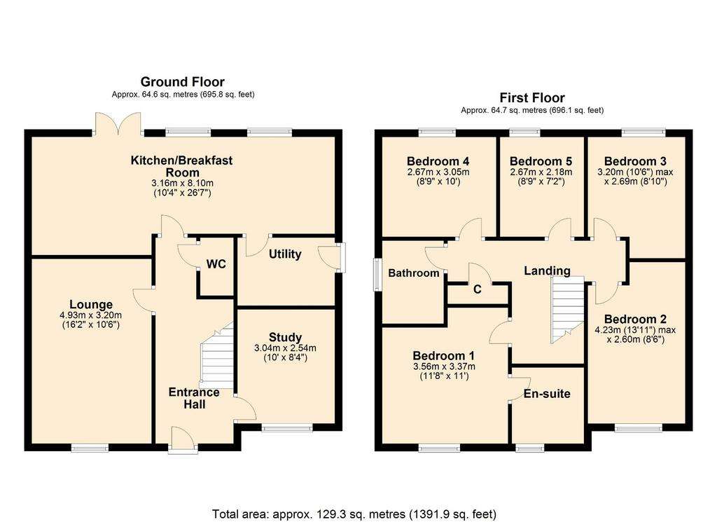 5 bedroom detached house for sale - floorplan