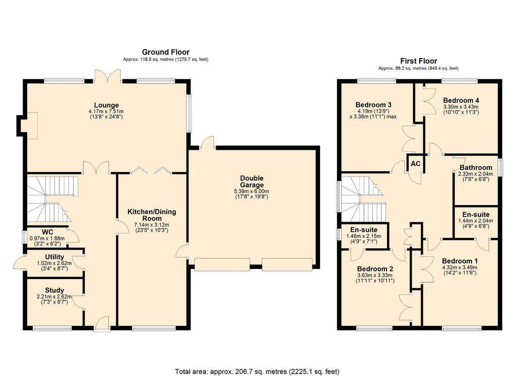 4 bedroom detached house for sale - floorplan