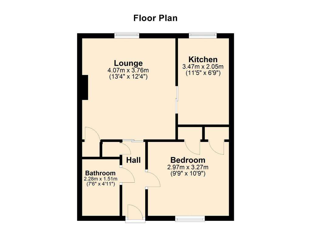 1 bedroom flat for sale - floorplan