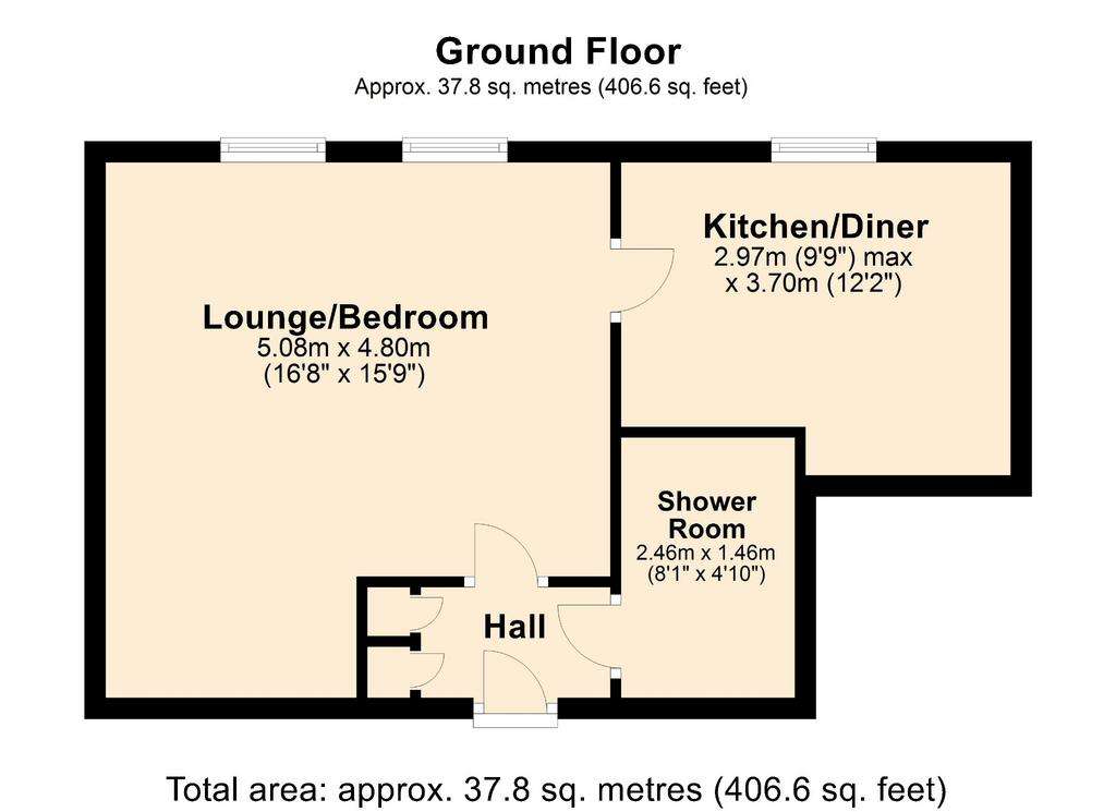 1 bedroom flat for sale - floorplan