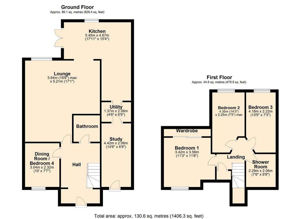 3 bedroom semi-detached house for sale - floorplan