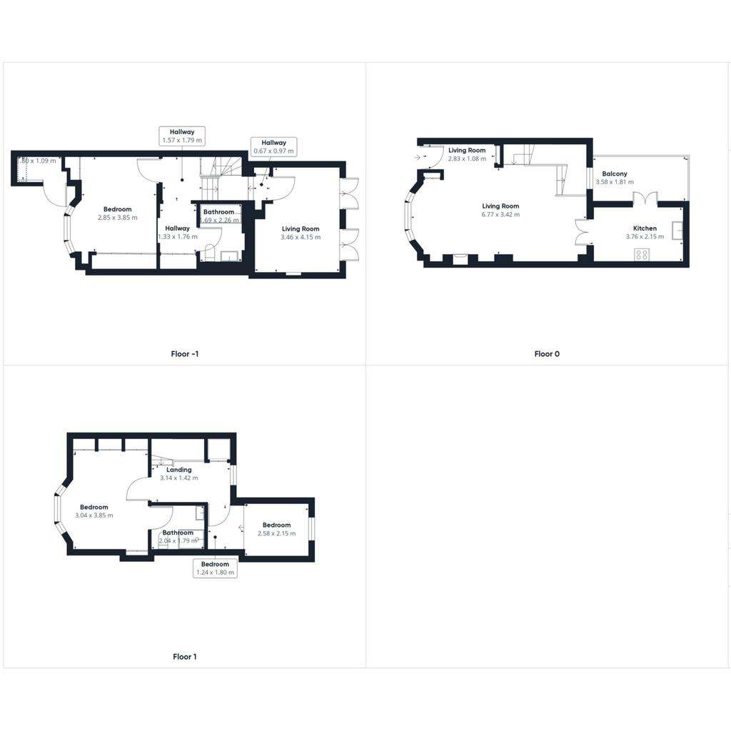 3 bedroom terraced house for sale - floorplan