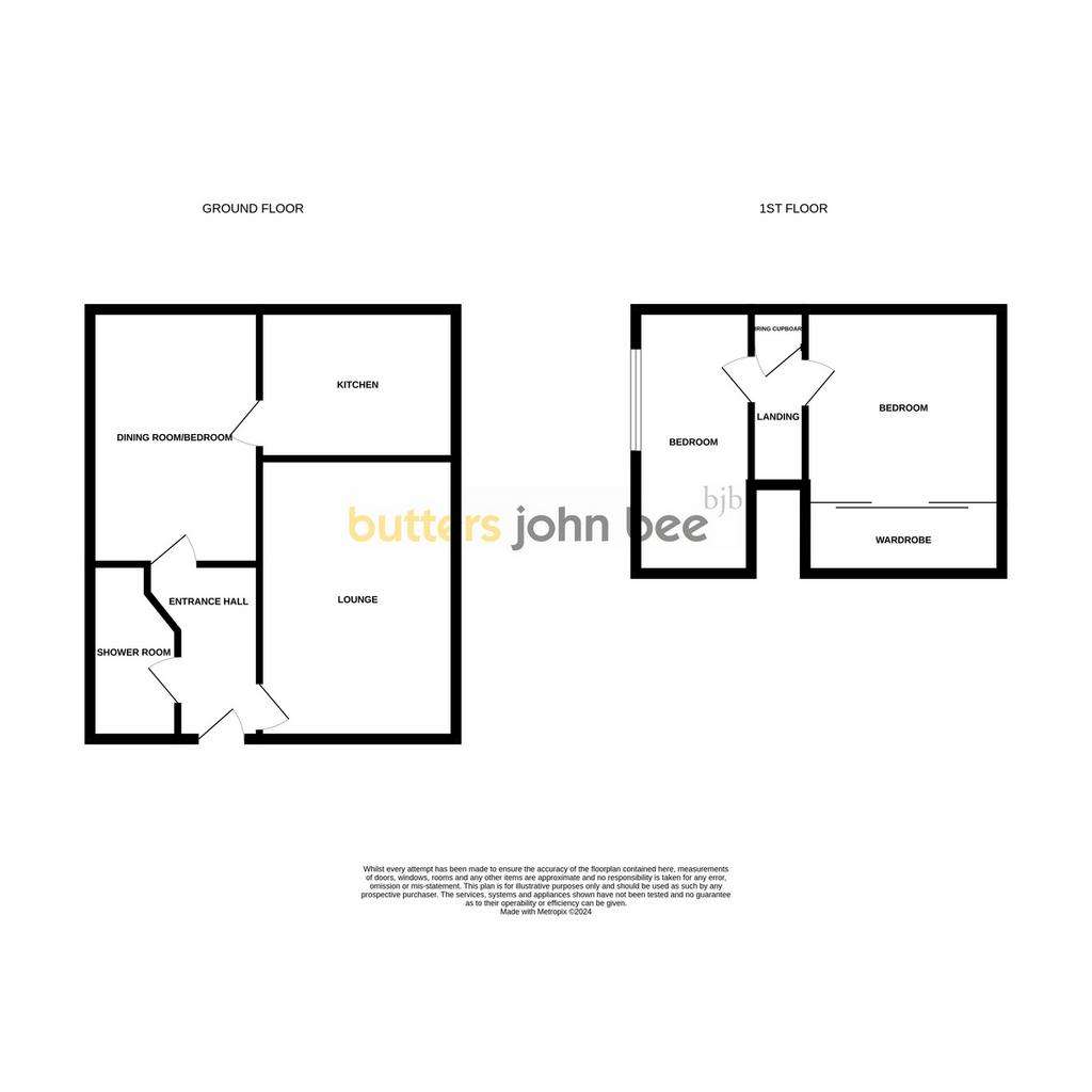 2 bedroom semi-detached bungalow for sale - floorplan