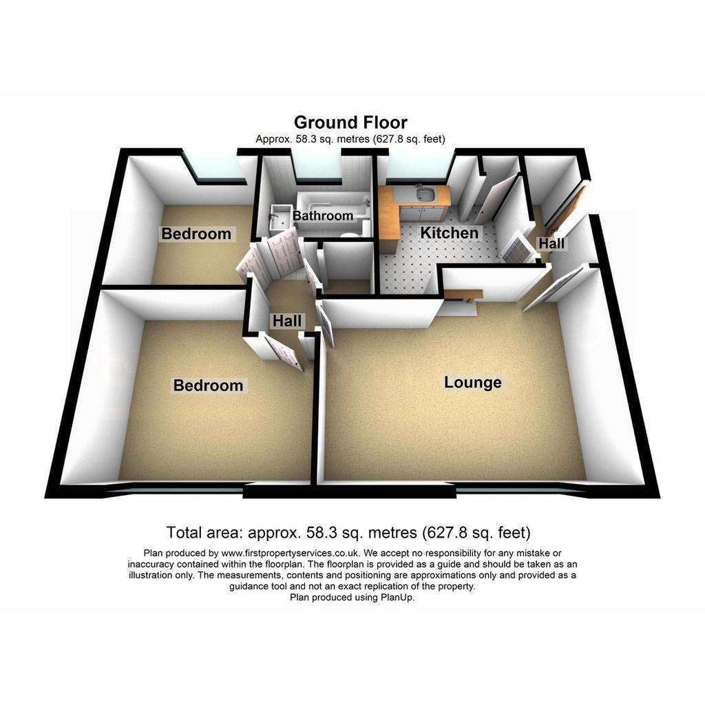 2 bedroom flat for sale - floorplan