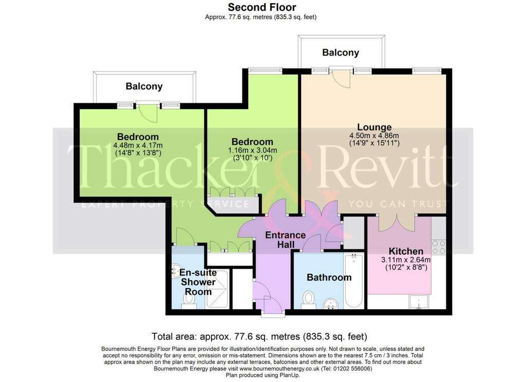 2 bedroom flat to rent - floorplan